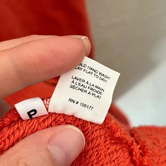 ULLA Johnson Landry Puff Sleeve Sweatshirt Dress in Chili Red Orange P XS - Picture 11 of 16